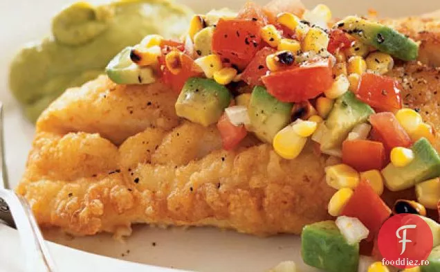 Pescado con Aguacate Enchipotlado (pește cu Avocado Chipotle)