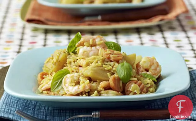 Orez curry cu creveți