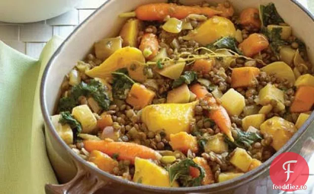 Tocană de linte cu legume de iarnă