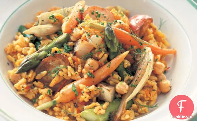 Paella Vegetală De Primăvară