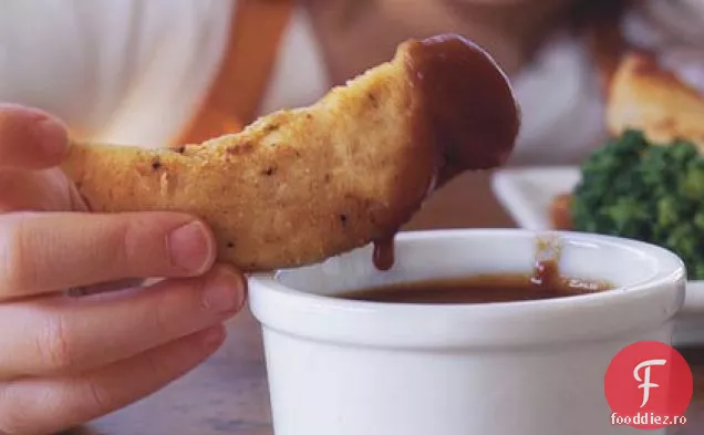 Fâșii De Pui Parmezan Prăjite La Cuptor