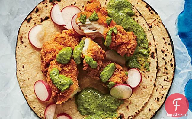 Tacos de pui prajit cu Zara-sos Jalapeormalo