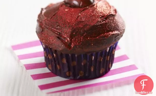 Red velvet choc-Cherry cupcakes