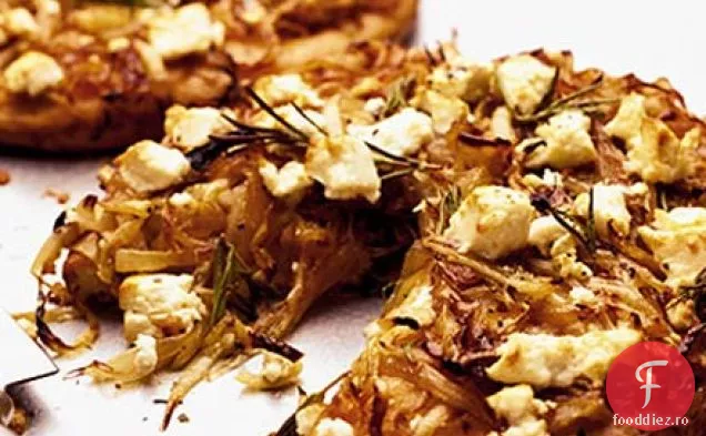 Ceapă caramelizată și pizza feta