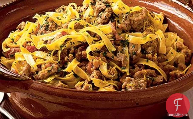Tagliatelle cu o cârpă de porc cu lămâie 4