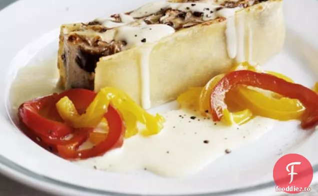 Lasagna de ciuperci sălbatice cu o cremă de parmezan