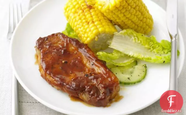 Fripturi de porc la grătar cu porumb afumat