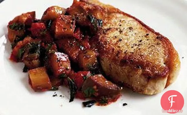 Cotlet de porc cu vinete