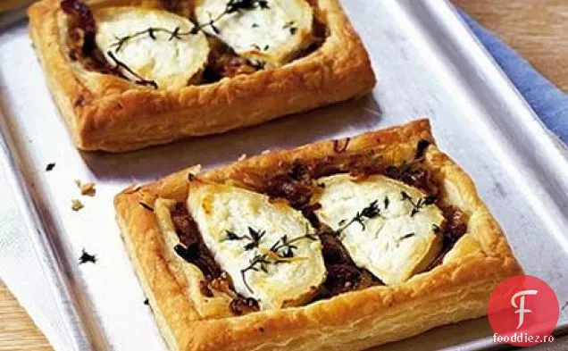 Tarte cu ceapă și brânză de capră