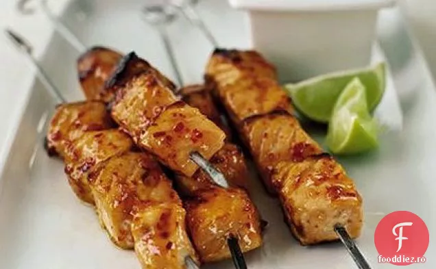Kebab de somon Thailandez cu ardei iute și lime