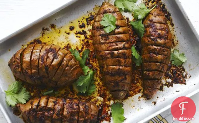 Cartofi dulci Chipotle hasselback