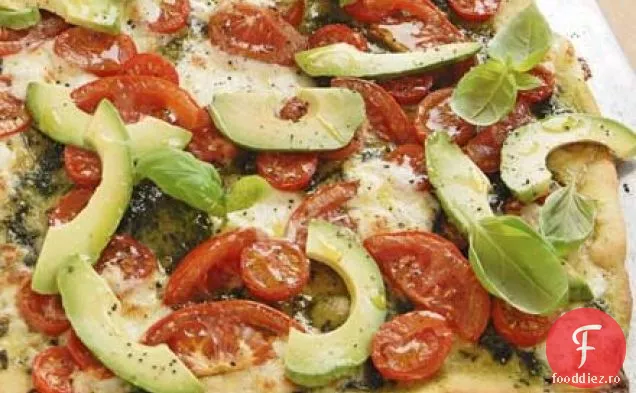Pizza Tricolore cu ulei de busuioc