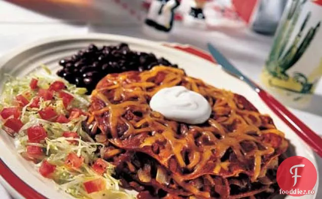 Enchiladas De Chili Roșii Stivuite