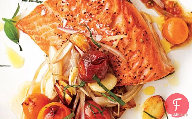 Arctic Char cu roșii cherry Blistered