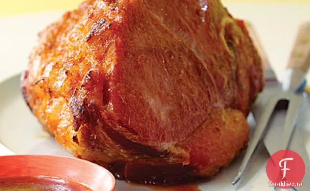 Șuncă la cuptor cu glazură lipicioasă Meyer Lemon-Spice