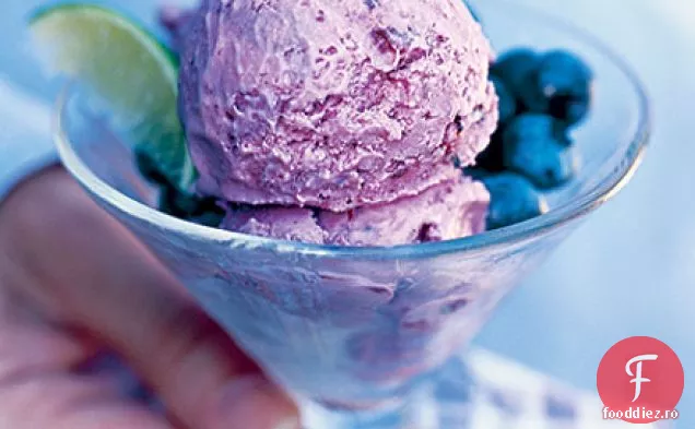 Înghețată de afine, nucă de cocos și lime