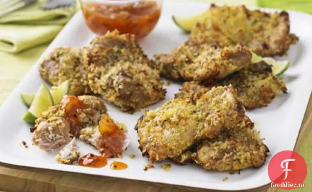 Pui de tei cu crustă de nucă de cocos
