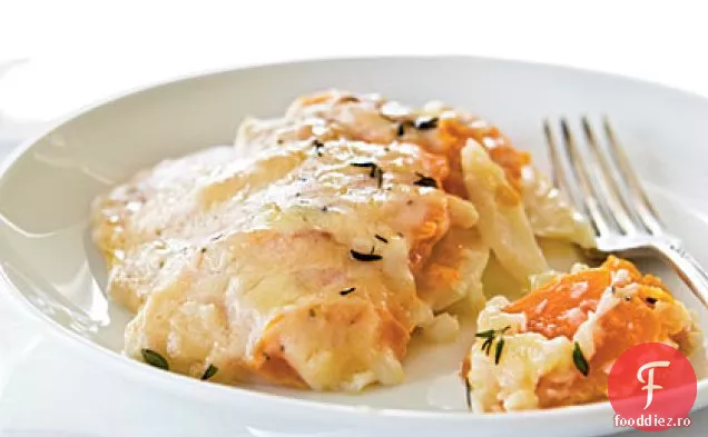 Gratin de cartofi dulci și nucă