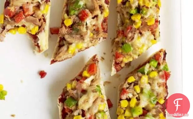 Baghete de pizza topite cu ton