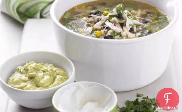 Supă mexicană de pui și orez sălbatic