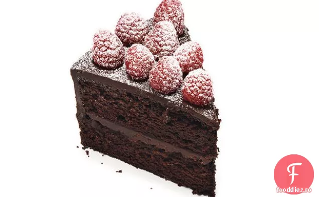 Tort Cu Strat De Zmeură De Ciocolată