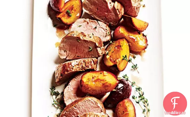 Friptură de porc cu prune parfumate de cimbru