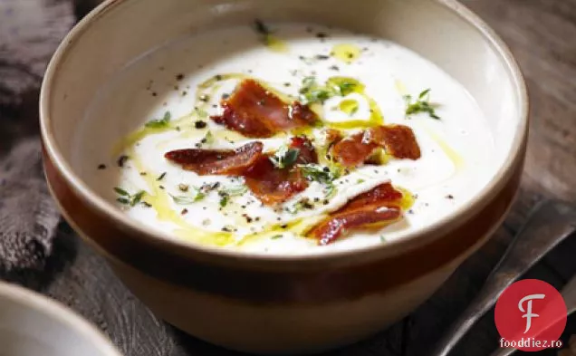 Supă de țelină, pancetta și cimbru