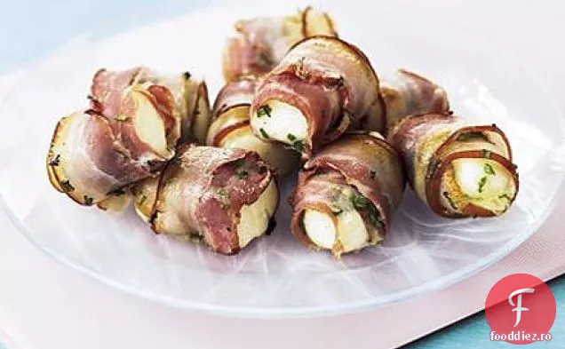 Halloumi & bacon rolls