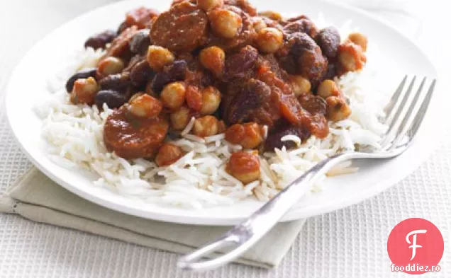 Fasole rapidă și chorizo chilli