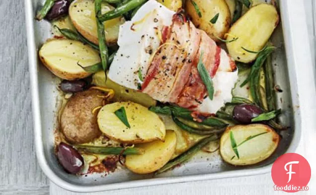 Pește învelit în Pancetta cu cartofi de lămâie