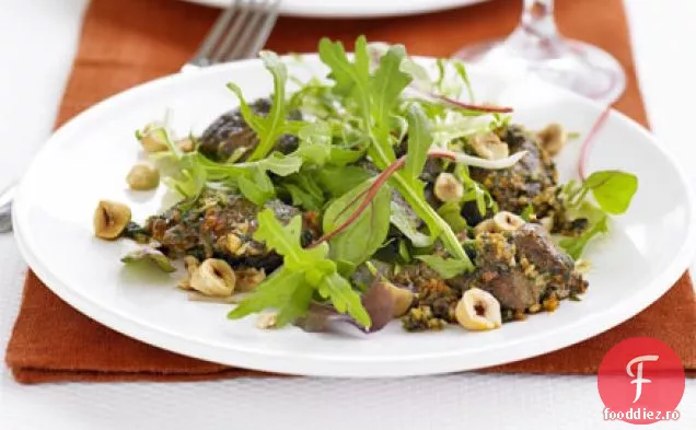 Salată caldă de ficat de pui, boia afumată și sherry