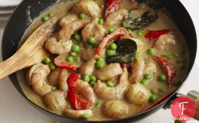 Curry de creveți Thailandezi, cartofi și legume