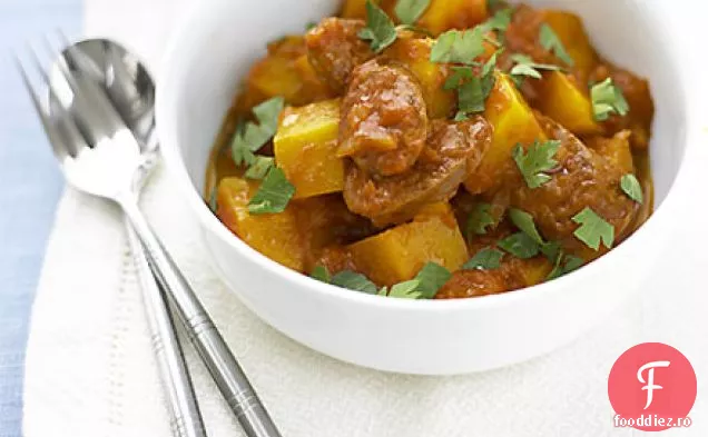 Tocană de dovlecei și chorizo