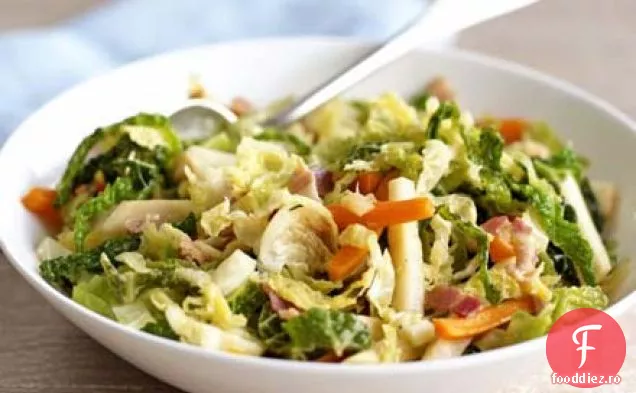 Varză cu slănină și rădăcini