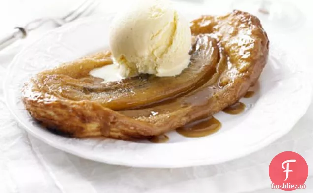 Tatine de banane cu caramel sărat cu înghețată CR aproxme fra aproxche