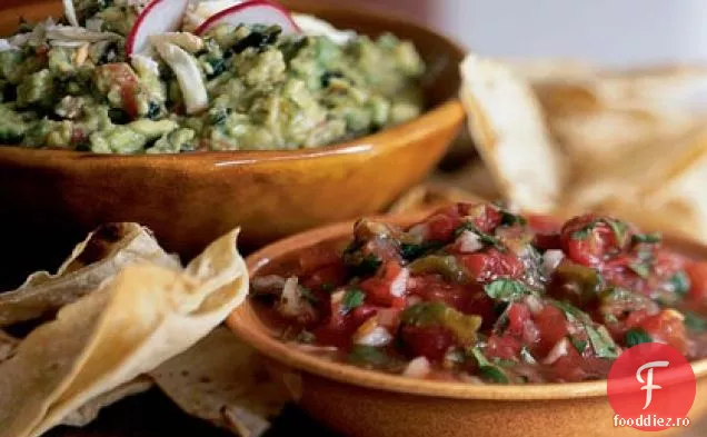 Guacamole prăjit-Poblano cu usturoi și pătrunjel