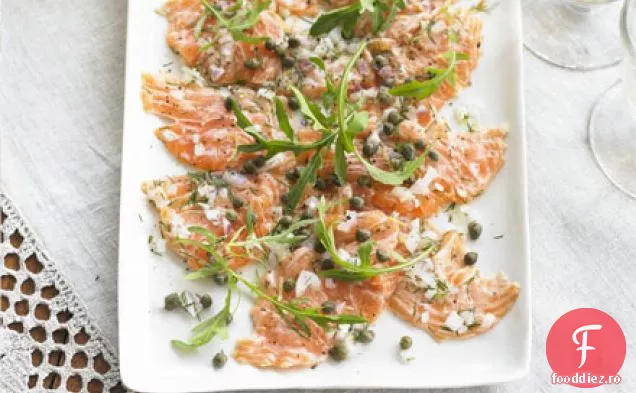 Carpaccio de somon proaspăt