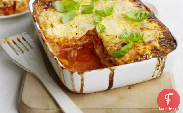 Chorizo & piper lasagne