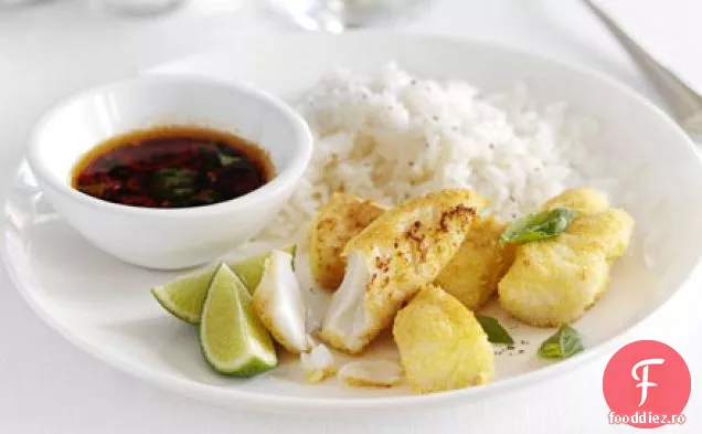 Crisp spiced fish fingers
