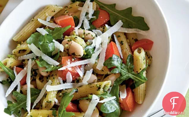 Penne cu Pesto de fistic și fasole albă