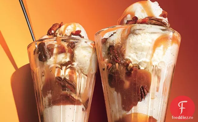 Sundaes de arțar-Pecan cu slănină confiată