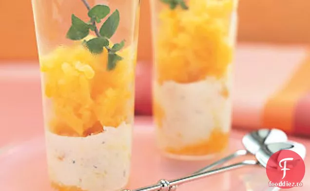 Granita de mandarină cu cremă de fasole de vanilie