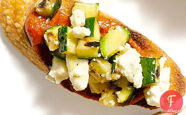 Bruschetta de dovlecei și Harissa
