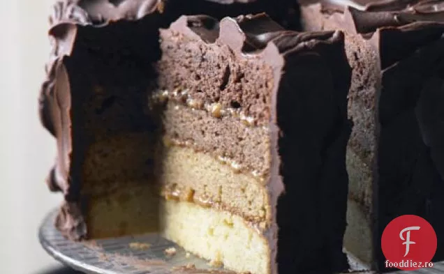 Tort ombre cu ciocolată și caramel