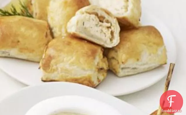 Mini pufuri de somon și mărar