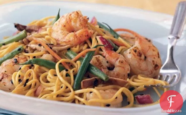 Salată rece de tăiței asiatici cu vinetă Ponzu