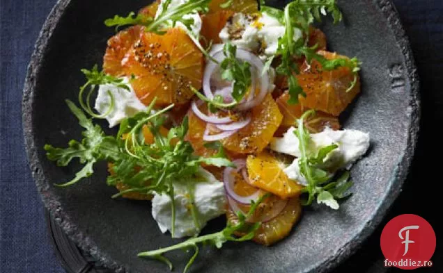 Salată de portocale, mozzarella și rachetă