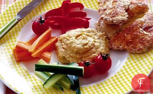 Hummus cu bețișoare de legume