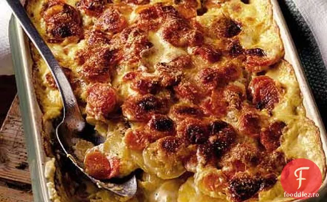 Gratin de morcovi și legume rădăcinoase