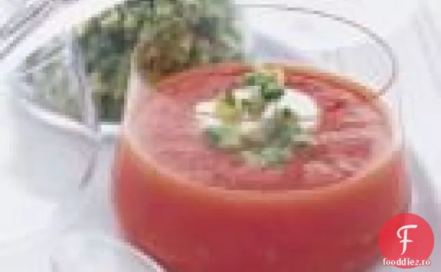 Supă De Roșii Răcită Cu Salsa De Avocado